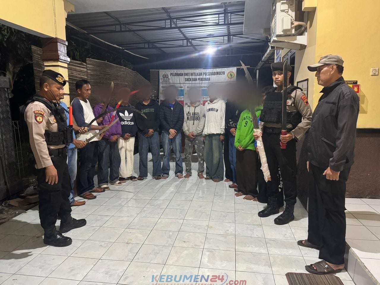 10 Remaja Diamankan Polres Kebumen Saat Akan Lakukan Tawuran